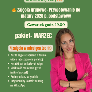 Grupowe przygotowanie do matury 2026- MARZEC